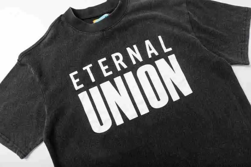 Vintage Graphic Washed Cotton Streetwear Tee Charcoal - Gallery Image 3 - Detailed View