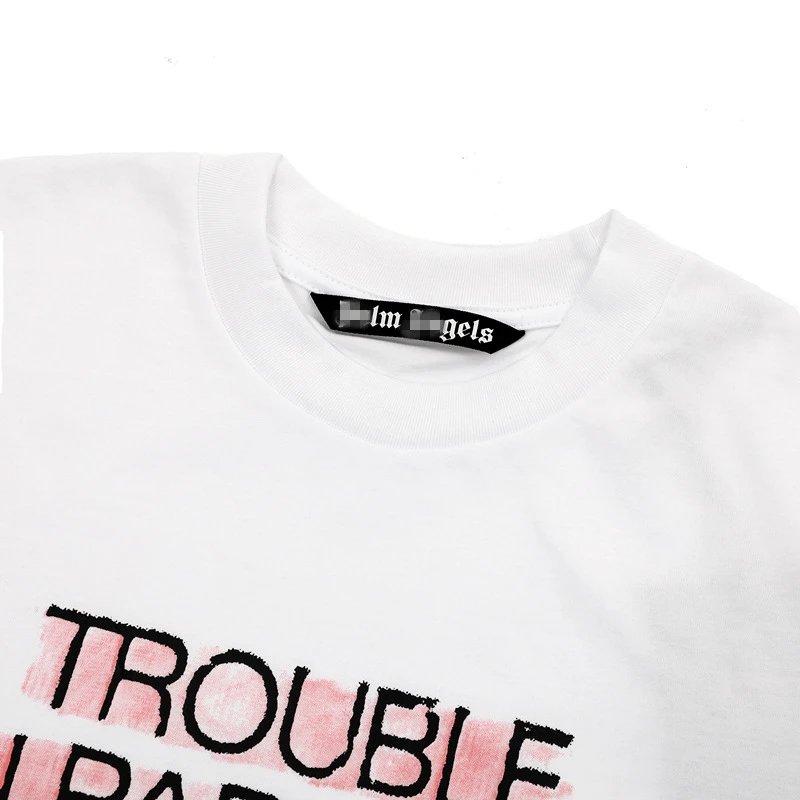 Street Style Cotton Slogan T-Shirt Snow White - Gallery Image 4 - Detailed View