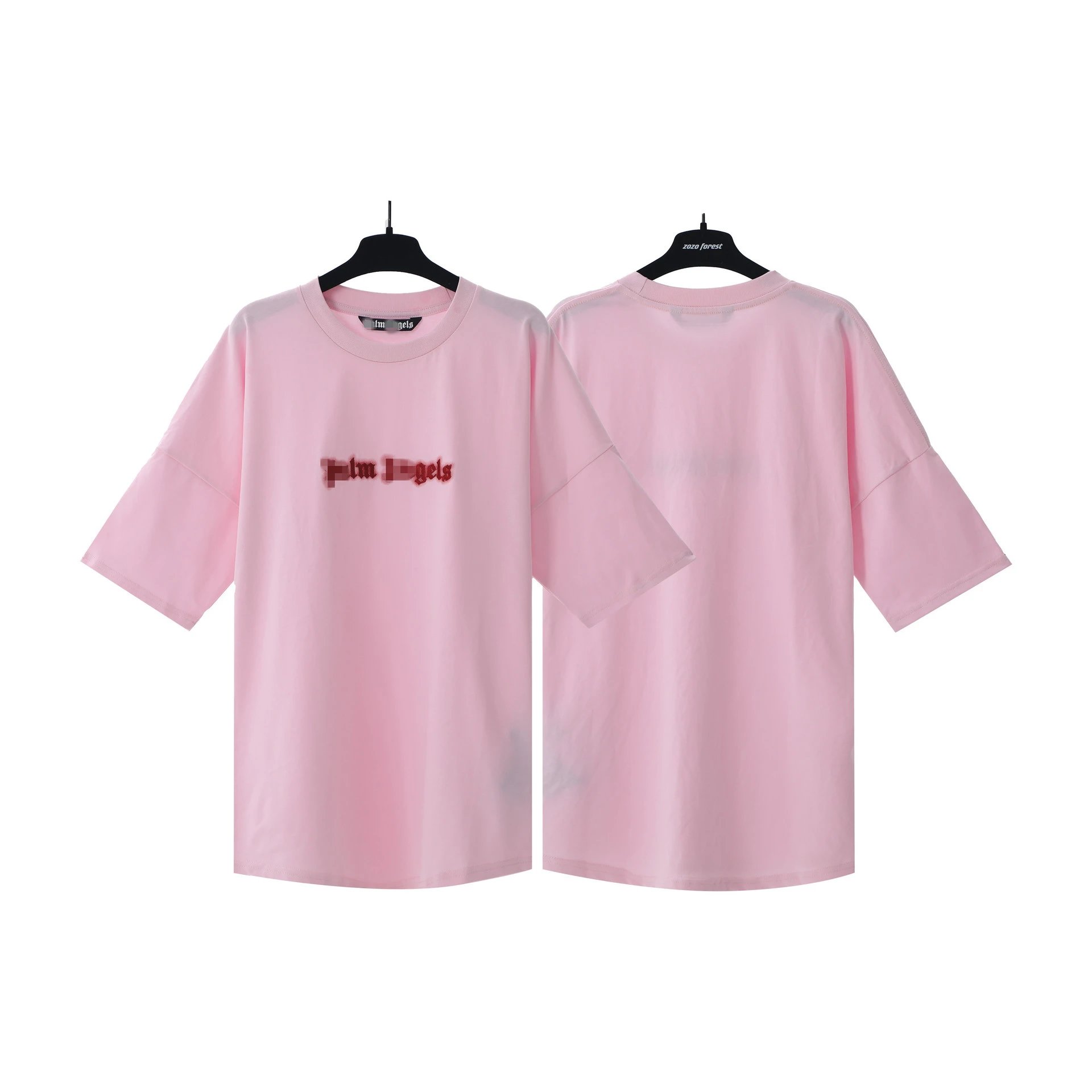 Streetwear Cotton Oversized T-Shirt Blush Pink - Palm Angels - Cnfans - $22.26