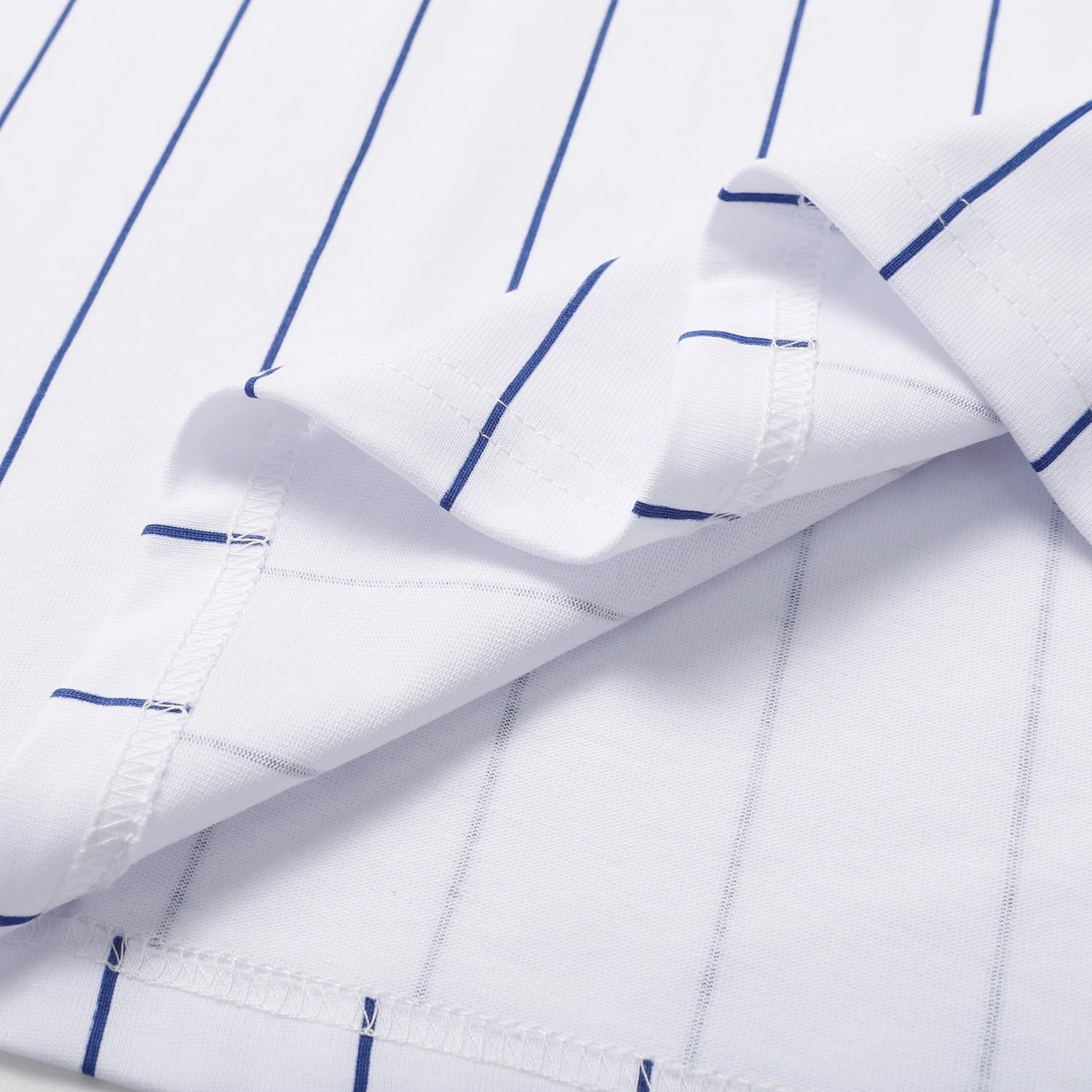 Street Striped Smiley Cotton Tee Ivory - Gallery Image 7 - Detailed View