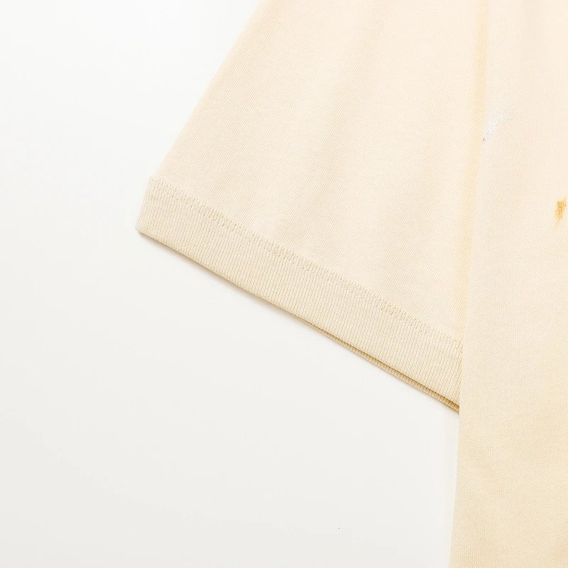 Lanvin x Gallery Dept Paint Splatter Tee Beige - Gallery Image 11 - Detailed View