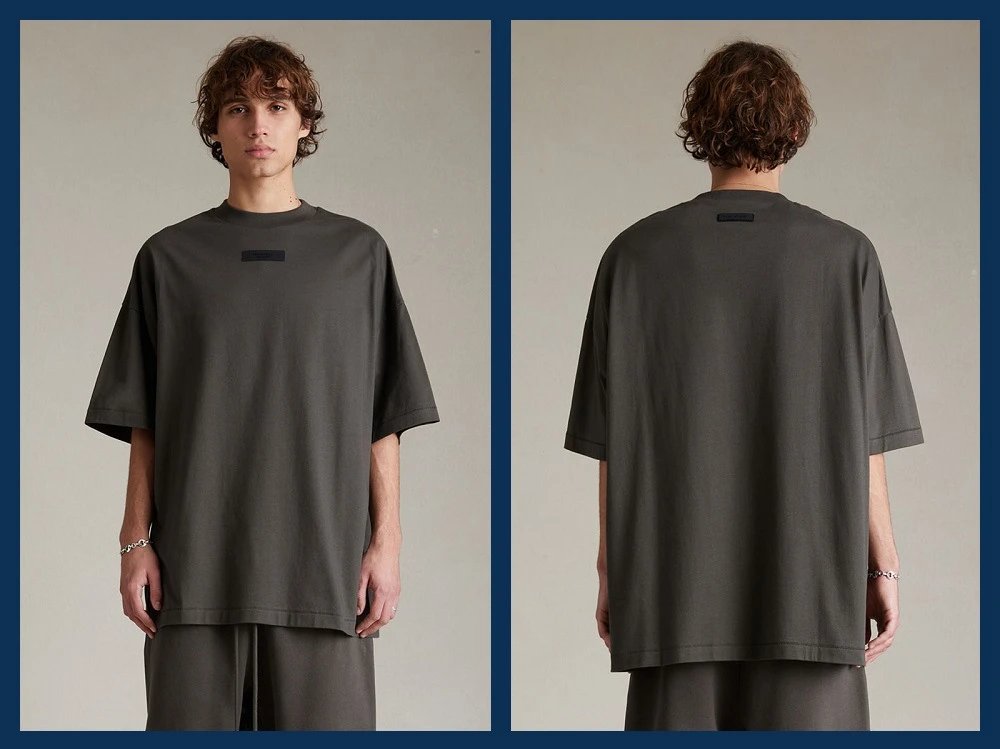 High Street Cotton Tee in Slate - Gallery Image 7 - Detailed View