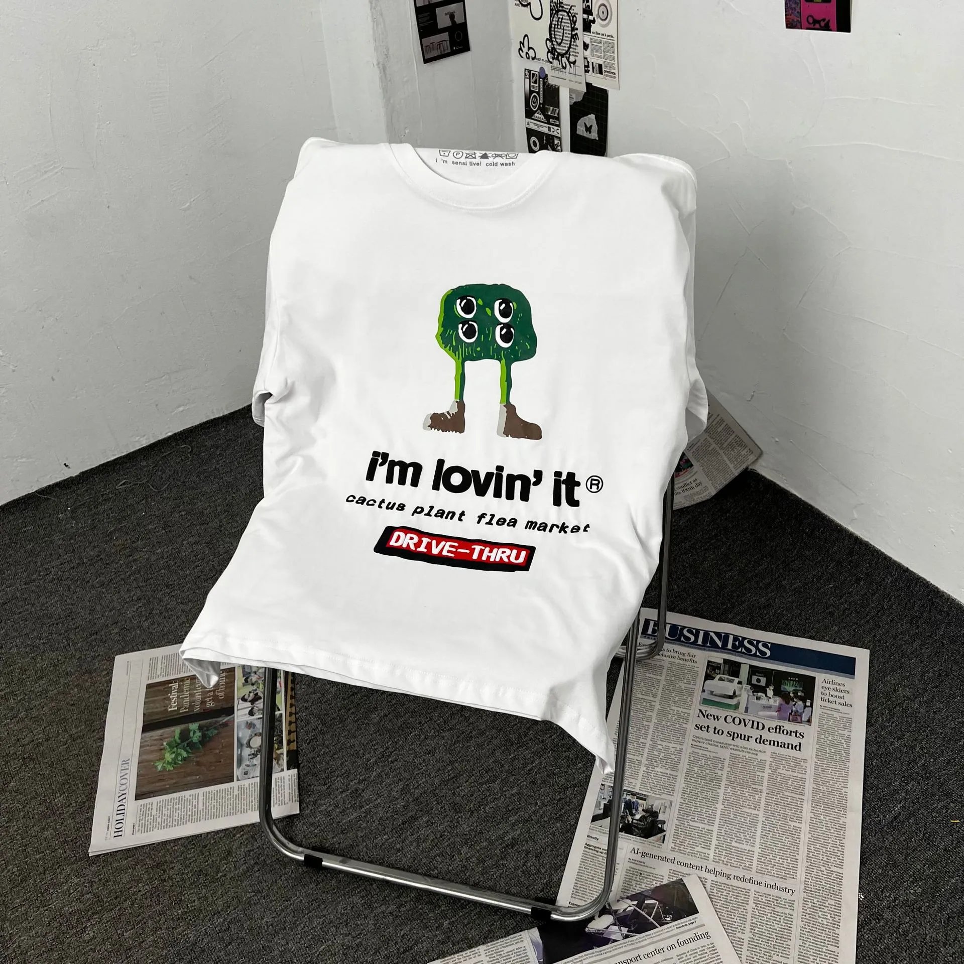 Graphic High Street T-Shirt Ivory - Related Product - Cnfans