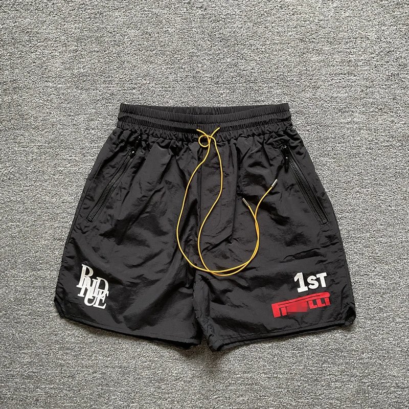 Rhude Logo Print Casual Shorts Multi - Gallery Image 4 - Detailed View