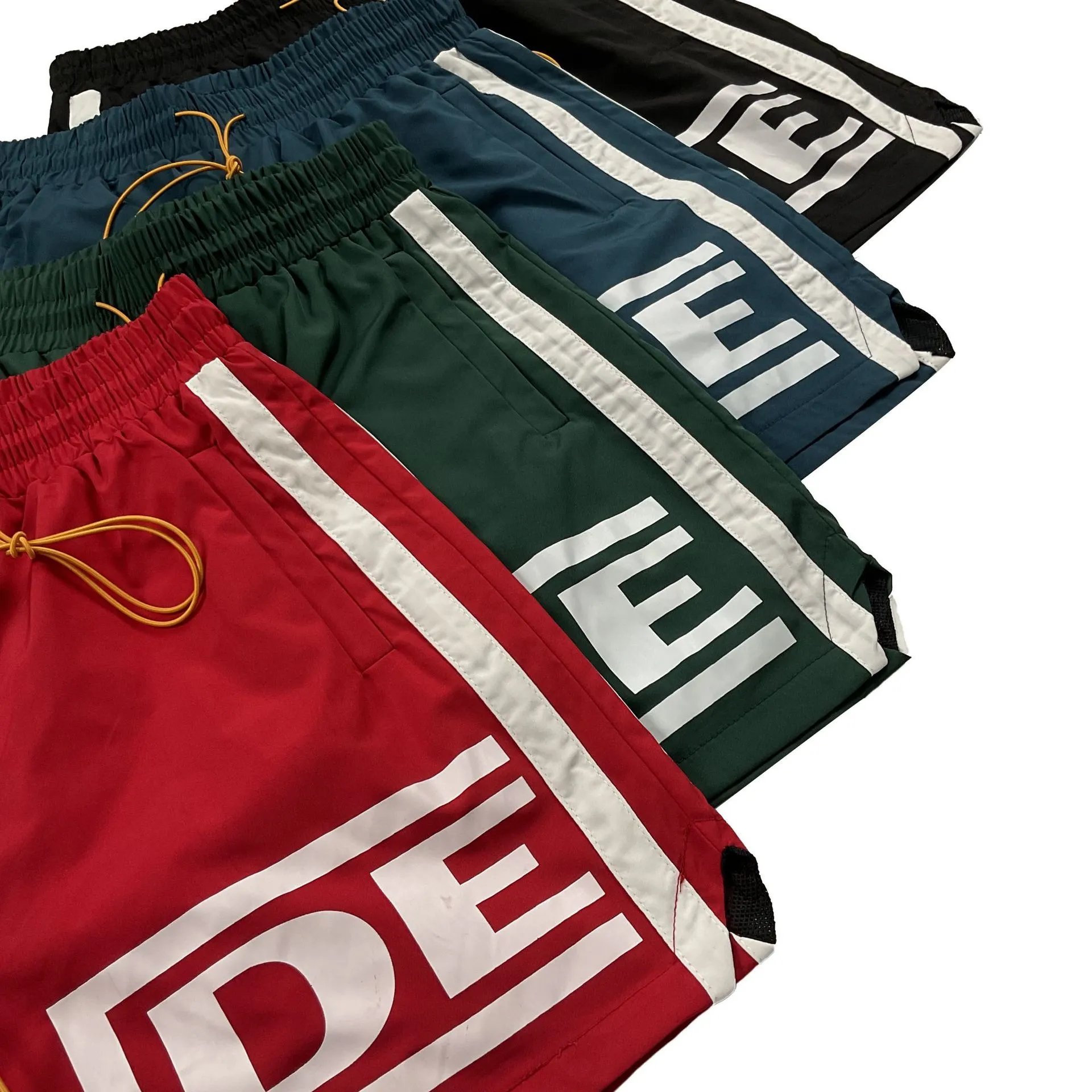 Rhude Striped Colorblock Shorts Multicolor - Gallery Image 9 - Detailed View