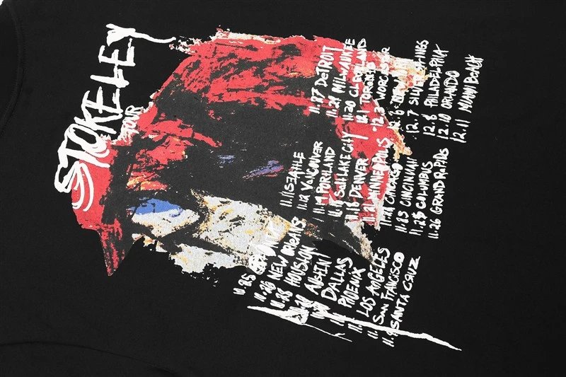 Streetwear Hip-Hop Tee Ebony - Gallery Image 8 - Detailed View