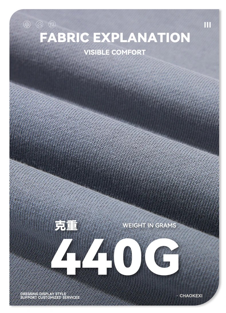 Casual Ripped Zip Hoodie Set Autumn Winter, Slate - Gallery Image 7 - Detailed View