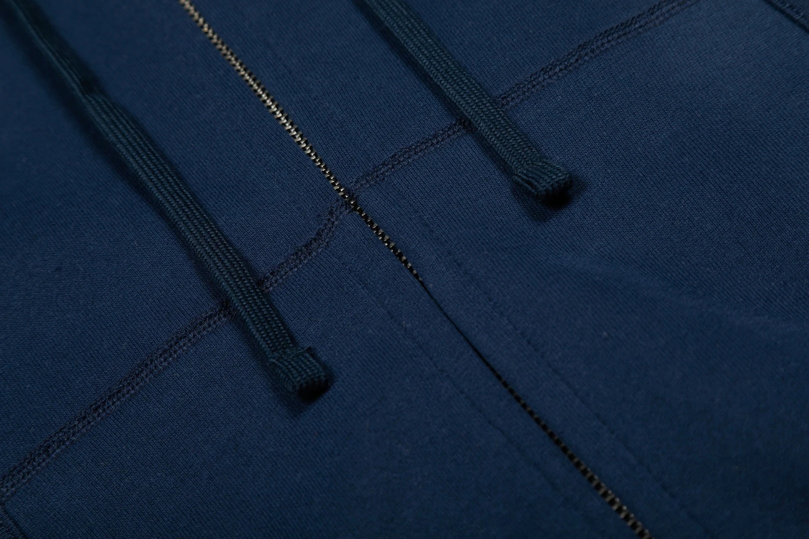 Men's Full Zip Cotton Bear Hoodie Jacket - Gray Heather - Gallery Image 8 - Detailed View