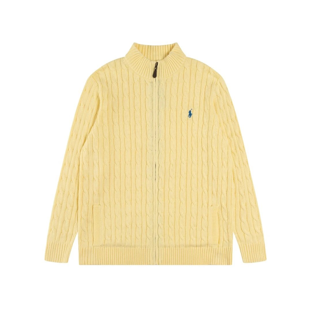 Men's Cable-Knit Cotton Full-Zip Cardigan, Ecru - Ralph Lauren - Cnfans - $42.79