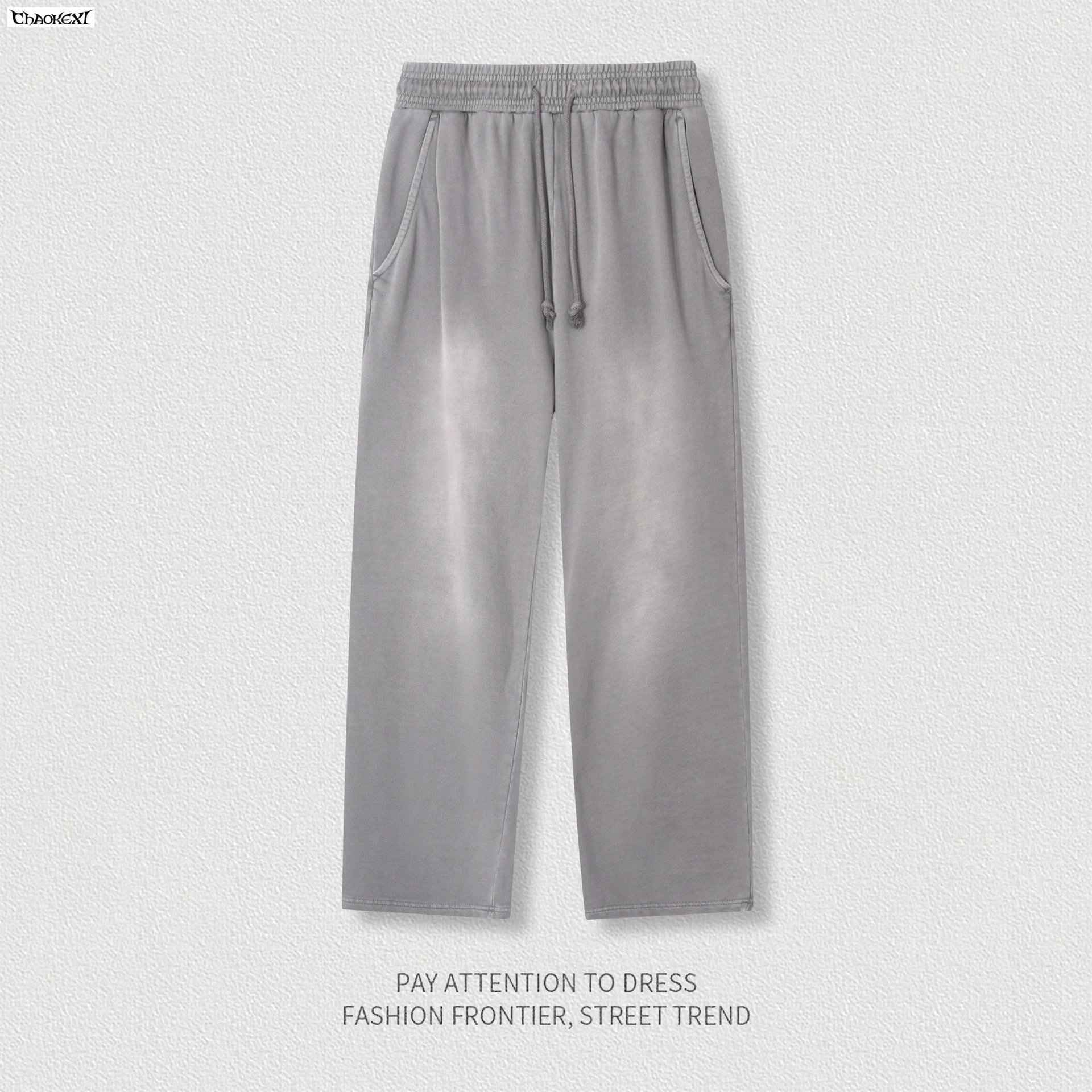 Men's Straight Leg Sweatpants Fall Winter Athletic Pant-Slate Gray - CHAOKEXI - Cnfans - $28.31