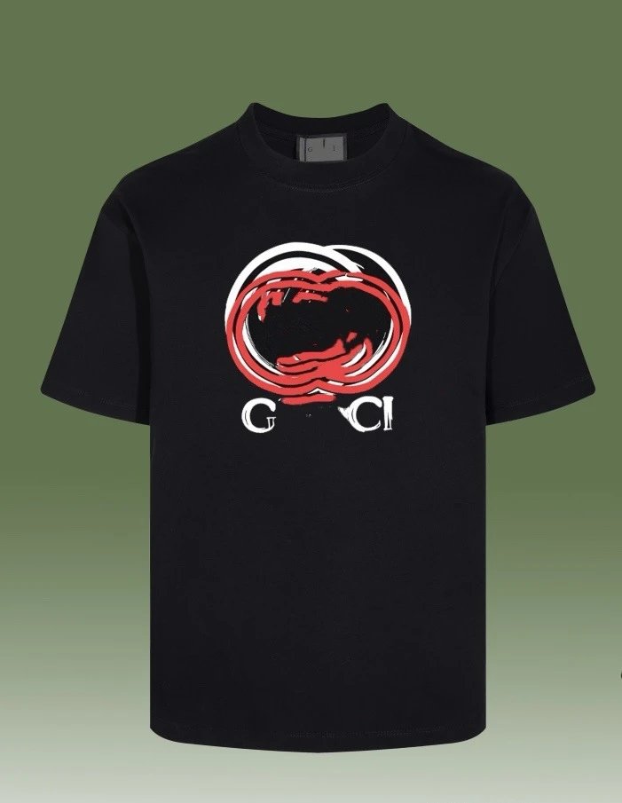 Graphic Cotton Tee Unisex Style Top Onyx - Gucci - Cnfans - $26.77