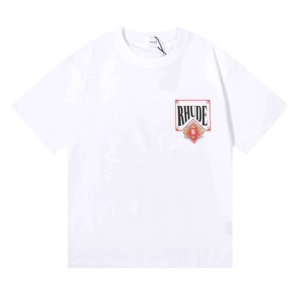 Rhude Card Print Tee White - Gallery Image 3 - Detailed View