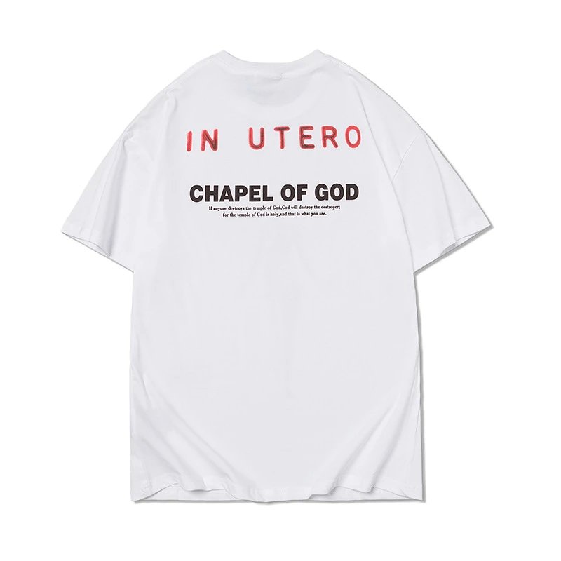 Gothic Angel Graphic Tee Ivory - Gallery Image 4 - Detailed View