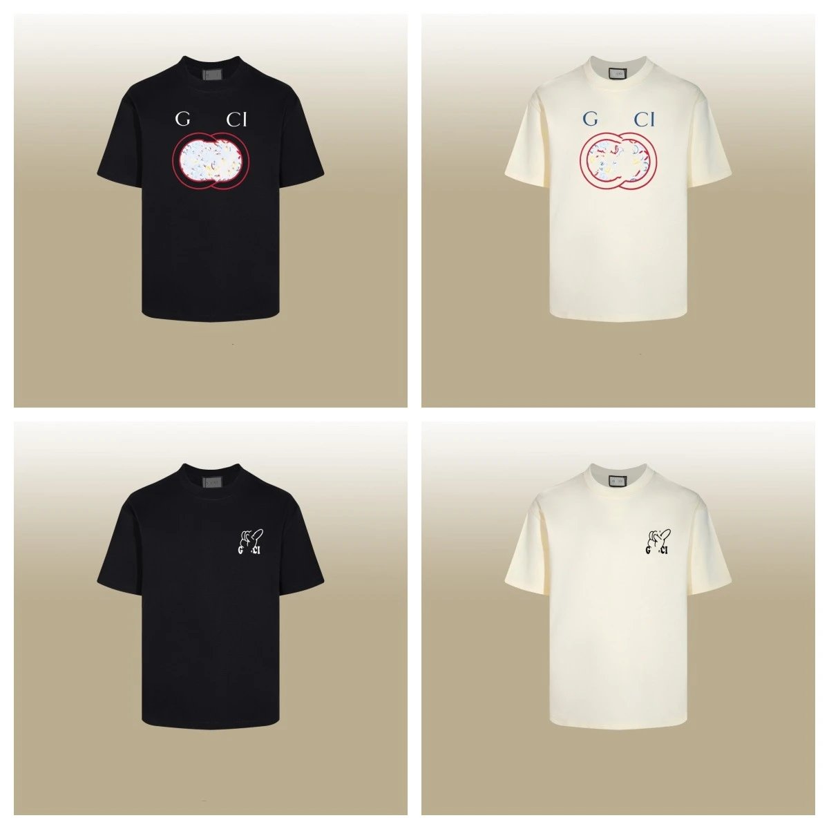 Cartoon Graphic Cotton Tee Unisex Ivory - Gallery Image 10 - Detailed View