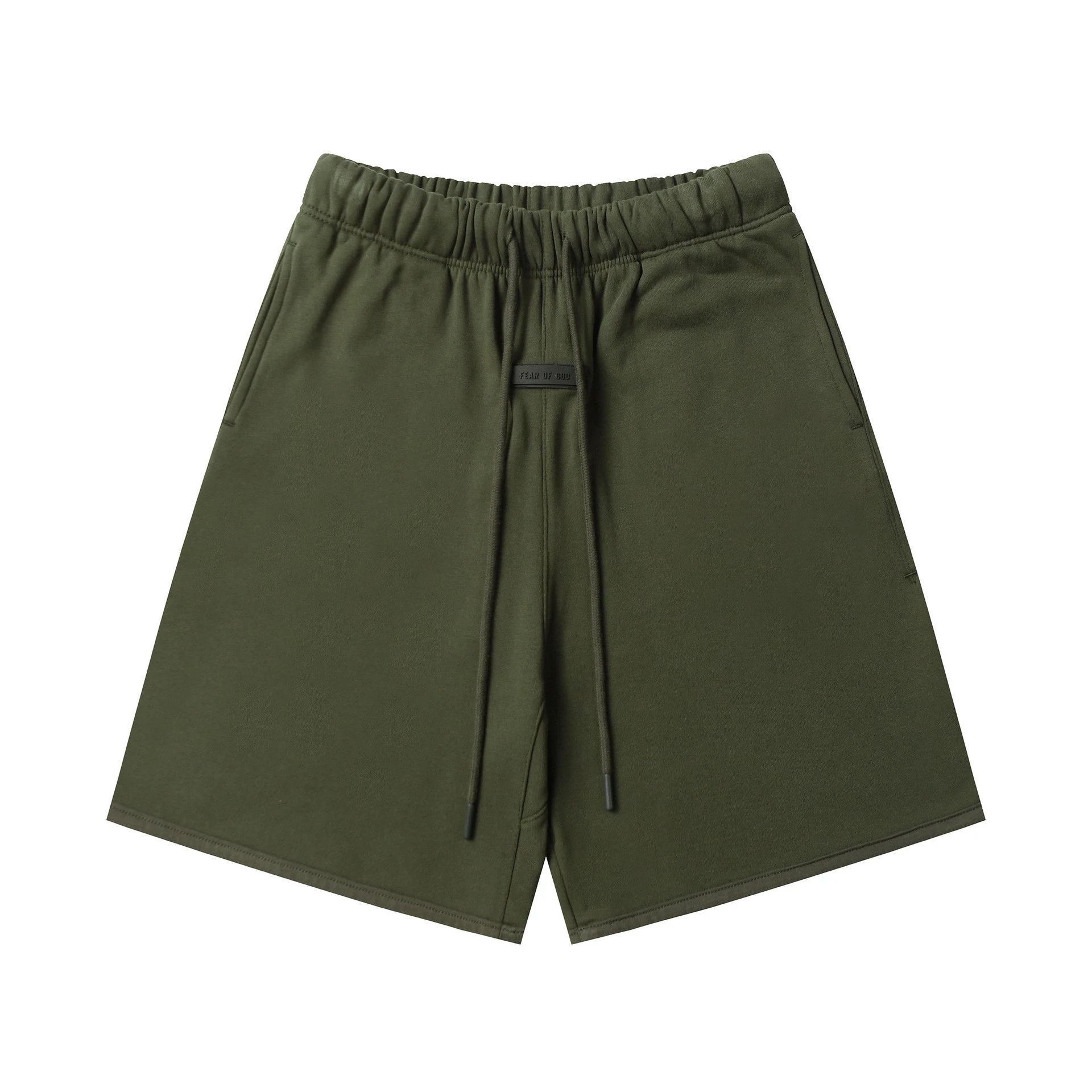 Casual Shorts Set with Olive Hue - Essentials - Cnfans - $24.52