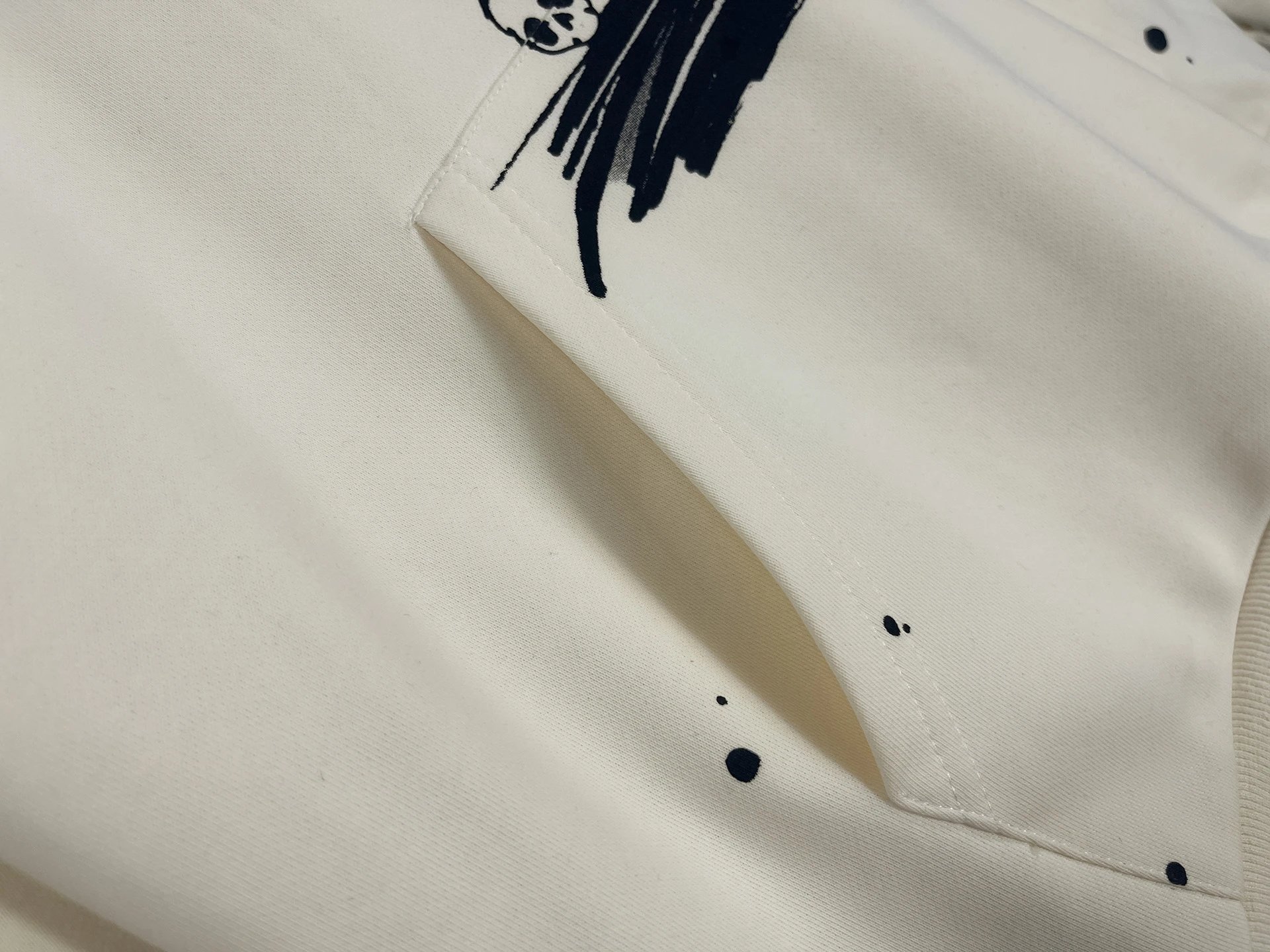 Palm Angels Skull Hoodie Cream - Gallery Image 7 - Detailed View