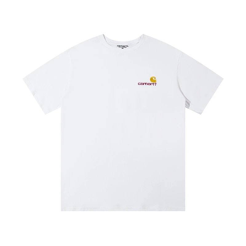 Casual Cotton Embroidered Tee Unisex Snow White - Carhartt - Cnfans - $18.06