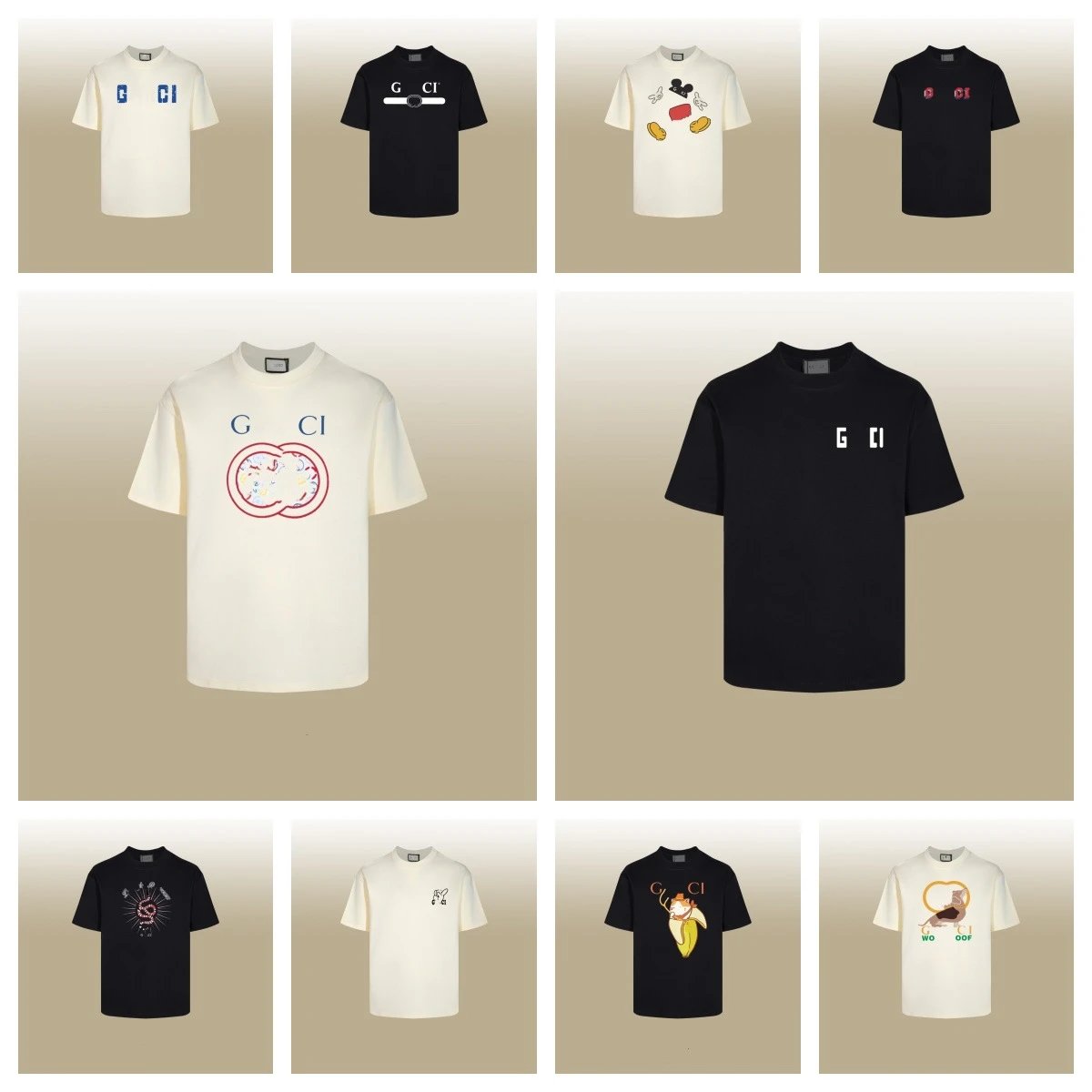 Cartoon Graphic Cotton Tee Unisex Ivory - Gallery Image 1 - Detailed View