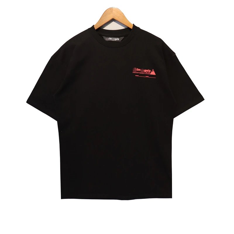 Streetwear Flamingo Palm Tree Tee Black Ivory - Gallery Image 6 - Detailed View