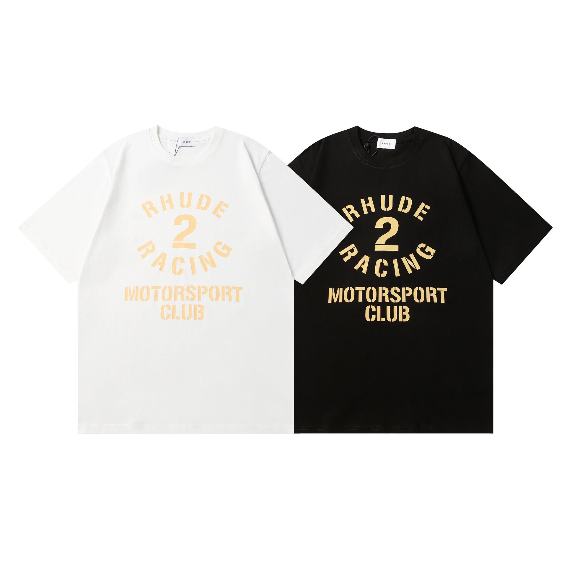 Rhude Motorsport Club T-Shirt Black - High Quality Product Image - Cnfans