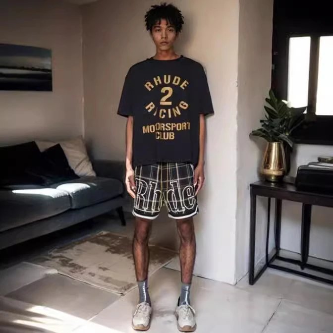 Rhude Motorsport Club T-Shirt Black - Gallery Image 12 - Detailed View