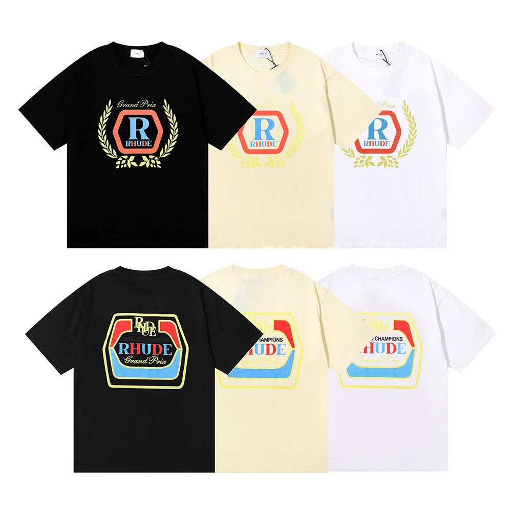 RHude Wheat Logo Tee Multicolor - High Quality Product Image - Cnfans