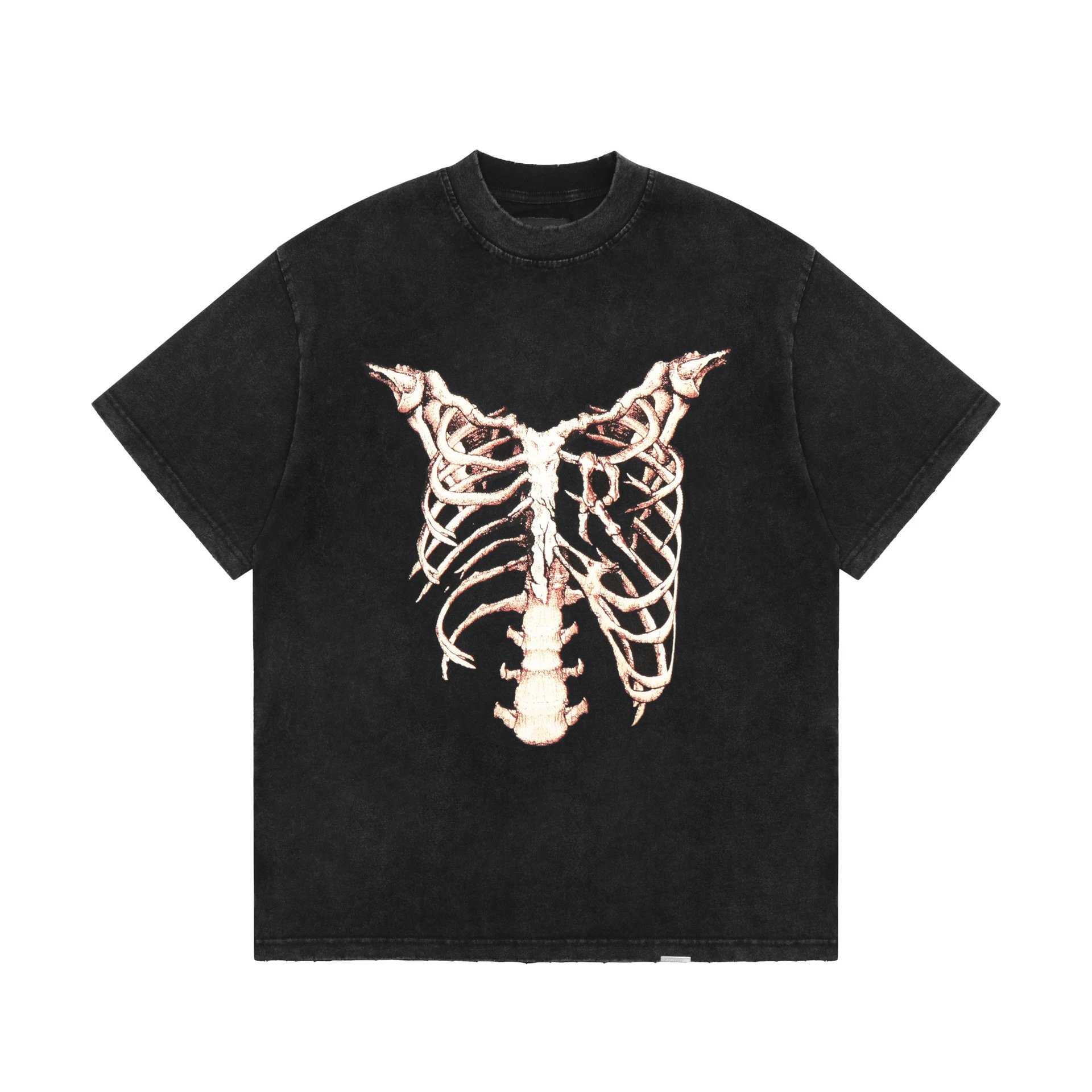 REPRESENT Skeleton Washed Tee Black - Gallery Image 3 - Detailed View