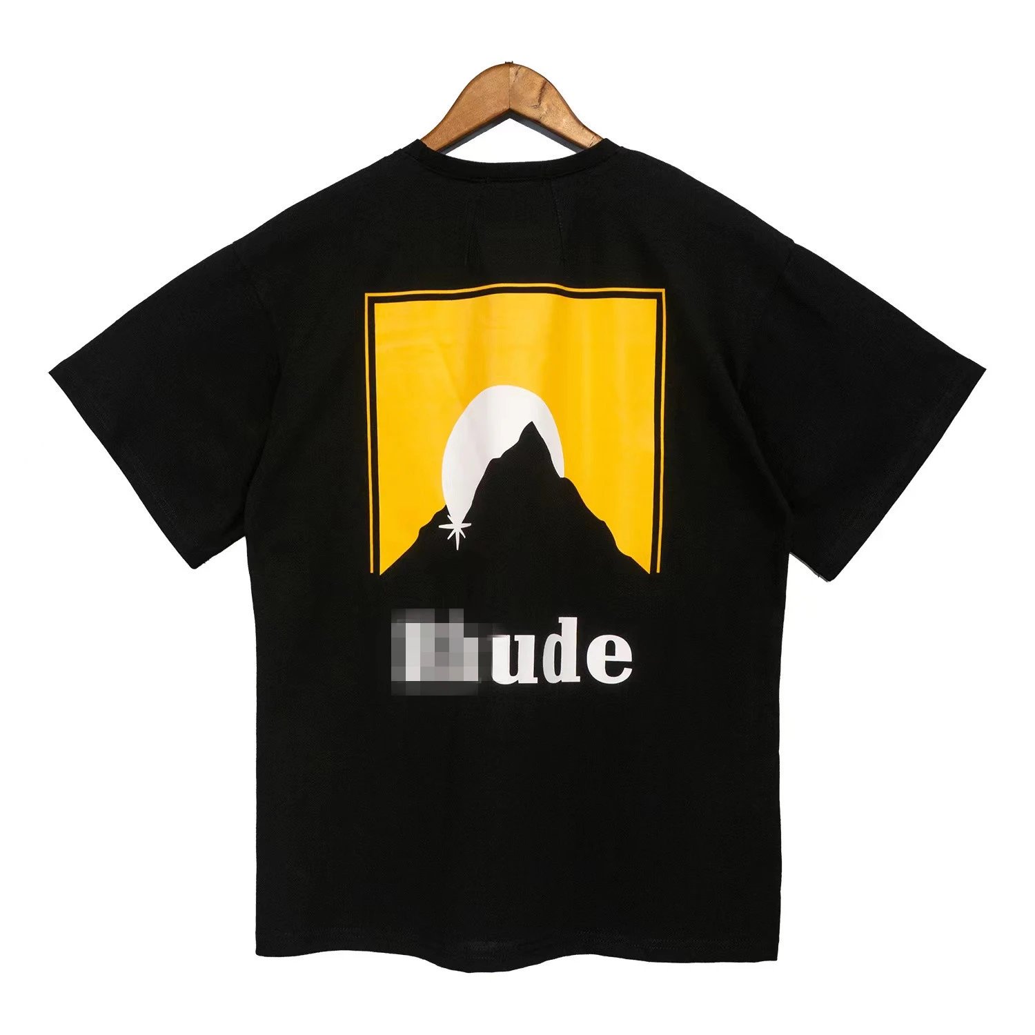 Rhude Sunset Print Tee Black - Gallery Image 5 - Detailed View