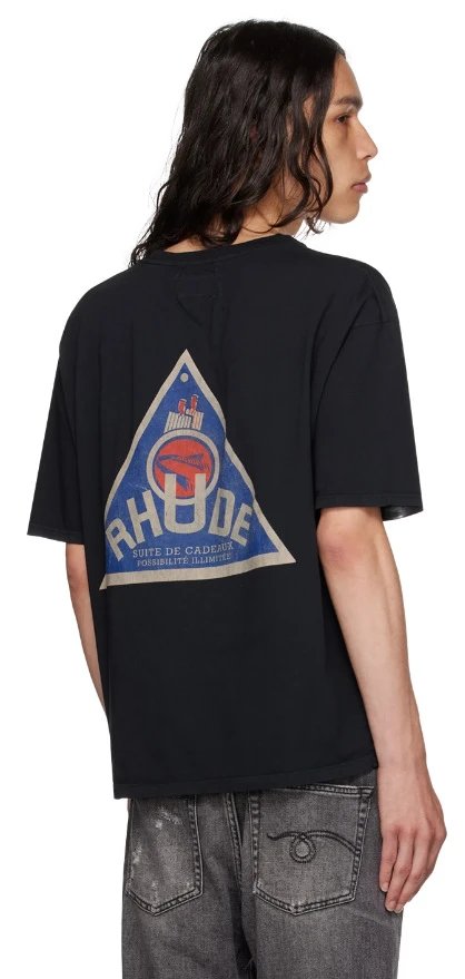 Rhude Graphic Tee Black - Gallery Image 10 - Detailed View