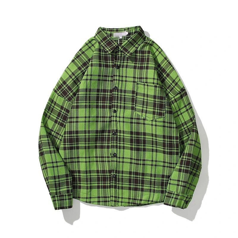 Palm Angels Plaid Overshirt Green - Gallery Image 1 - Detailed View