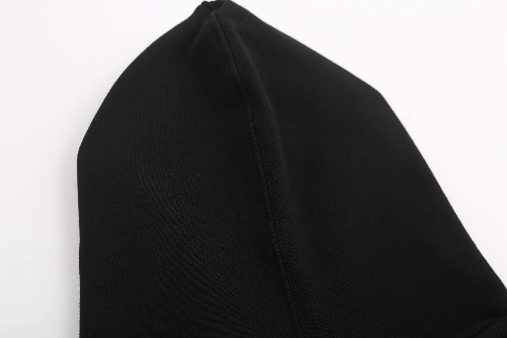 Star Print Cotton Pullover Hoodie, Jet Black - Gallery Image 7 - Detailed View