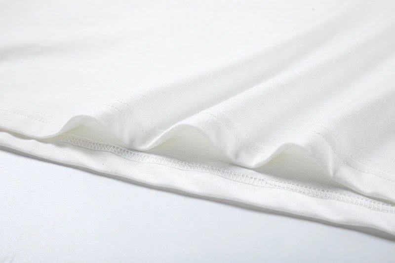 Streetwear Graphic Cotton Short Sleeve T-Shirt White - Gallery Image 11 - Detailed View