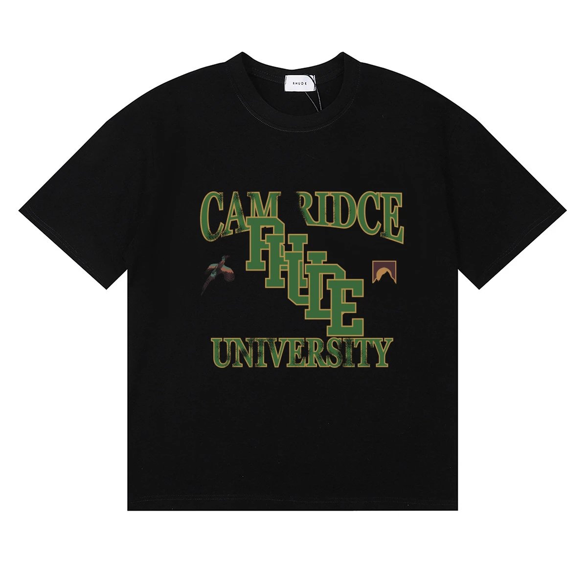 Rhude Geometric Logo T-shirt Black - Gallery Image 7 - Detailed View