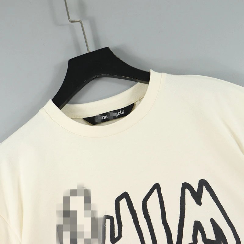 Streetwear Flame Graphic Cotton Tee Ivory - Gallery Image 7 - Detailed View
