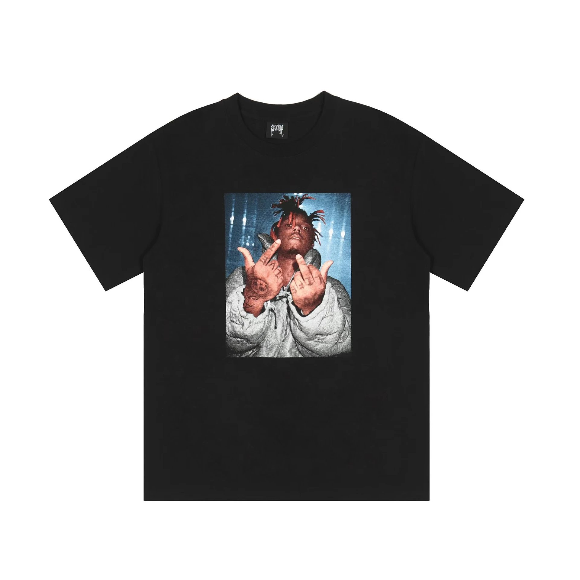 Streetwear Graphic Tee Jet Black - Revenge - Cnfans - $19.03