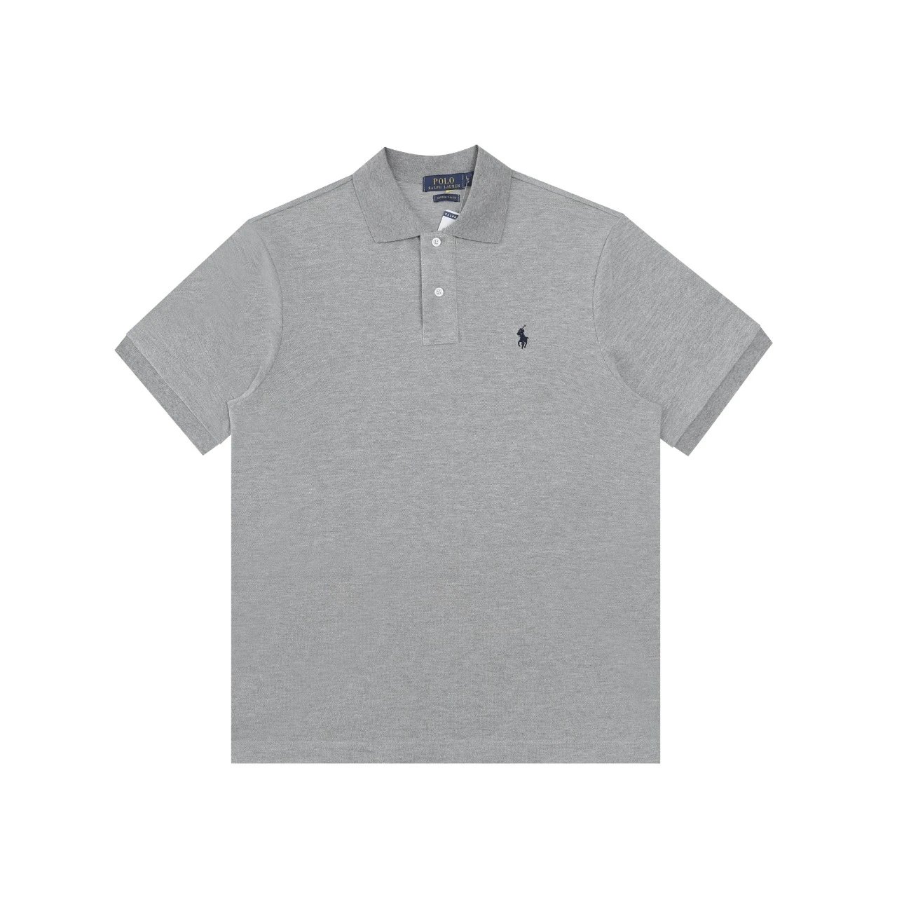 Classic Cotton Men's Polo Shirt Casual Tee Graphite - Gallery Image 13 - Detailed View