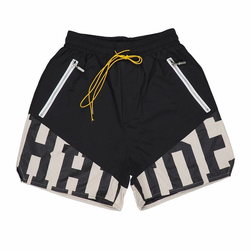 Rhude Colorblock Drawstring Shorts Blue - Gallery Image 4 - Detailed View