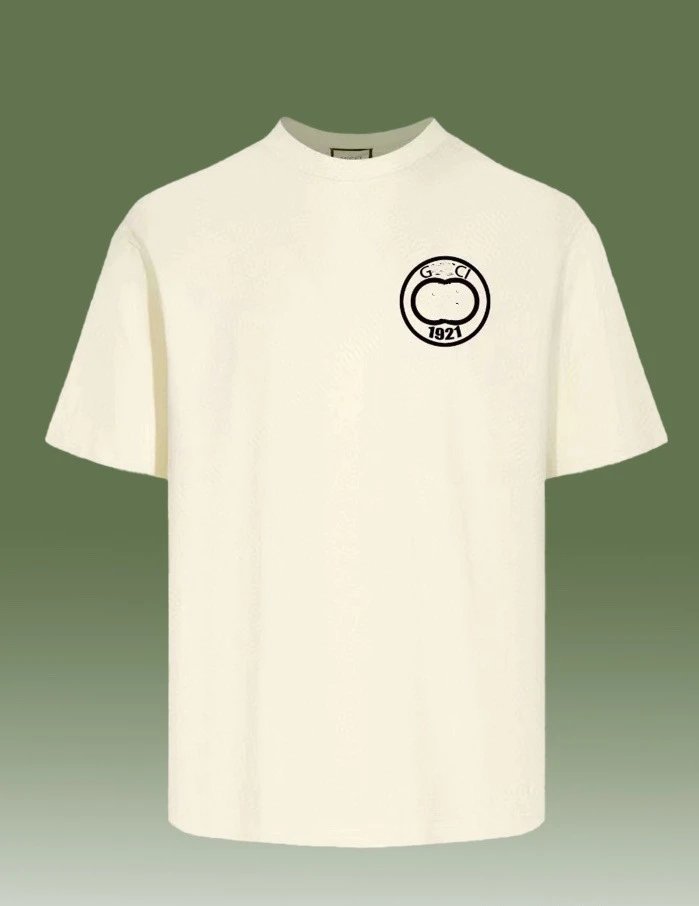 Casual Cotton Unisex Tee Shirt Off White - Gucci - Cnfans - $26.77