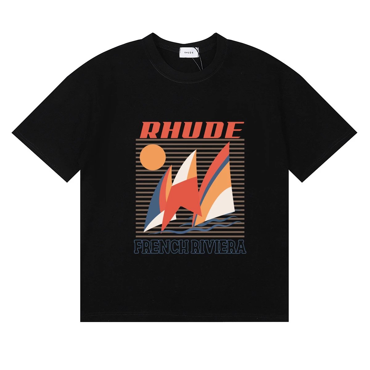 Rhude Letter Palm T-Shirt Beige - Gallery Image 10 - Detailed View