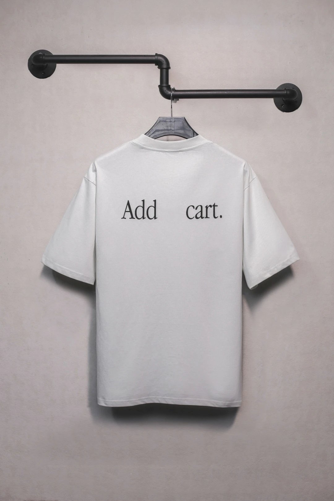 SS25 Unisex Oversized High Heel Pump Graphic Tee, Ecru - Gallery Image 5 - Detailed View