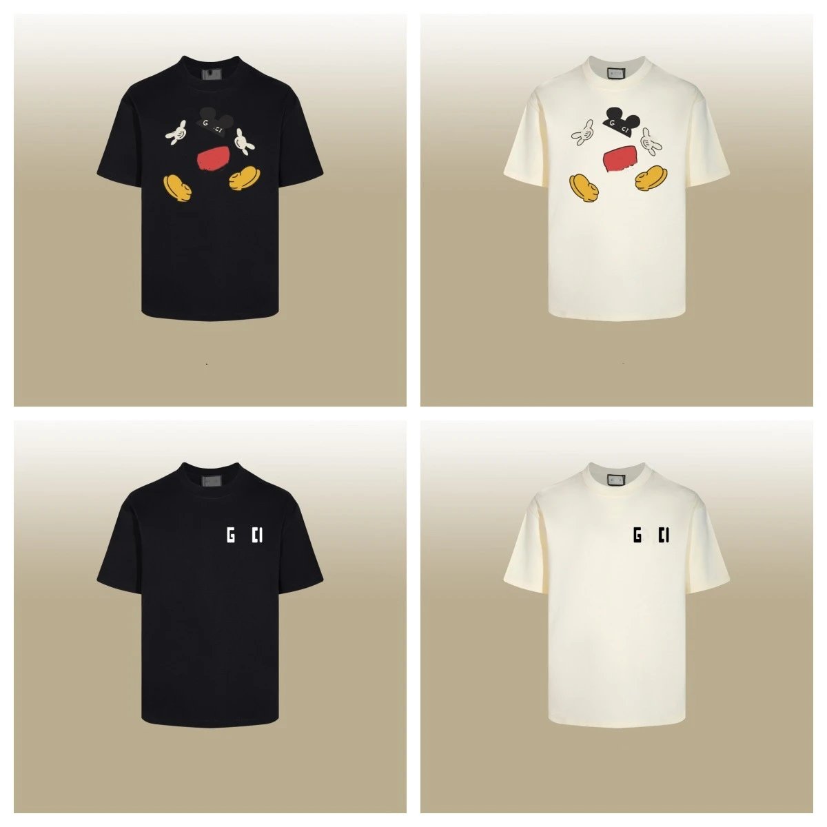 Cartoon Graphic Cotton Tee Unisex Ivory - Gallery Image 12 - Detailed View