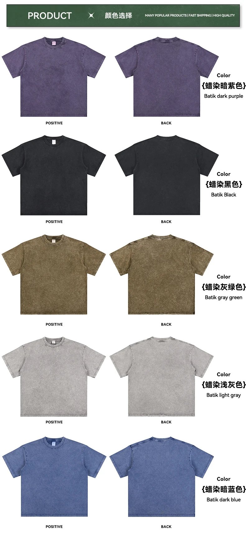 Vintage Cotton Men's Tee Streetwear Top - Indigo - Gallery Image 5 - Detailed View