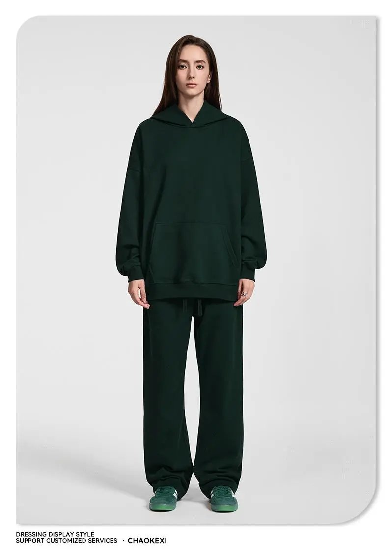 Casual Cotton Fall Hoodie Unisex Apricot - Gallery Image 3 - Detailed View