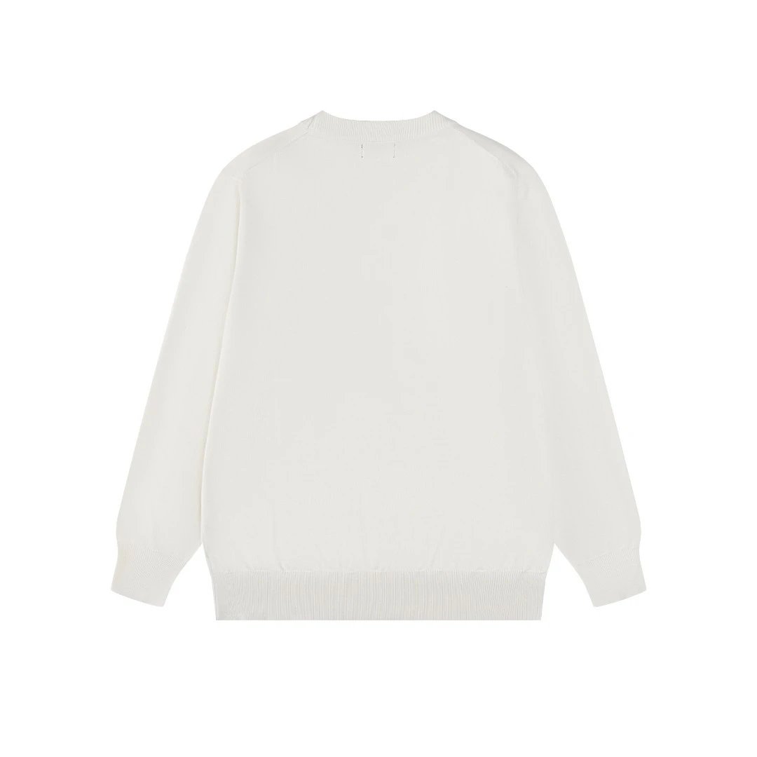 Casual Knit Crewneck Sweater Unisex Top Buff - Gallery Image 3 - Detailed View