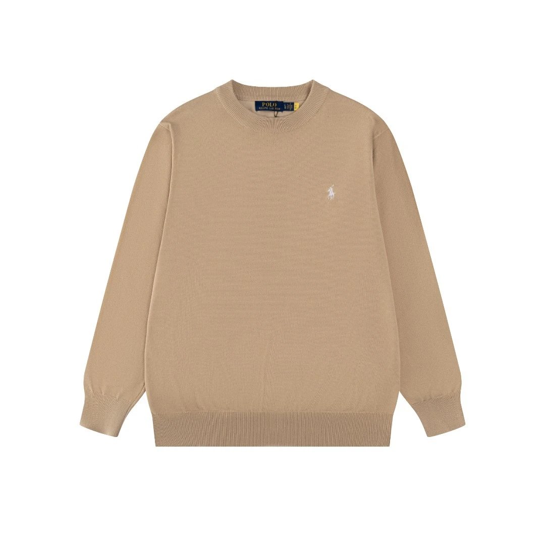 Casual Knit Crewneck Sweater Unisex Top Buff - Ralph Lauren - Cnfans - $34.84