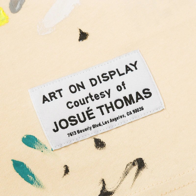 Lanvin x Gallery Dept Paint Splatter Tee Beige - Gallery Image 8 - Detailed View