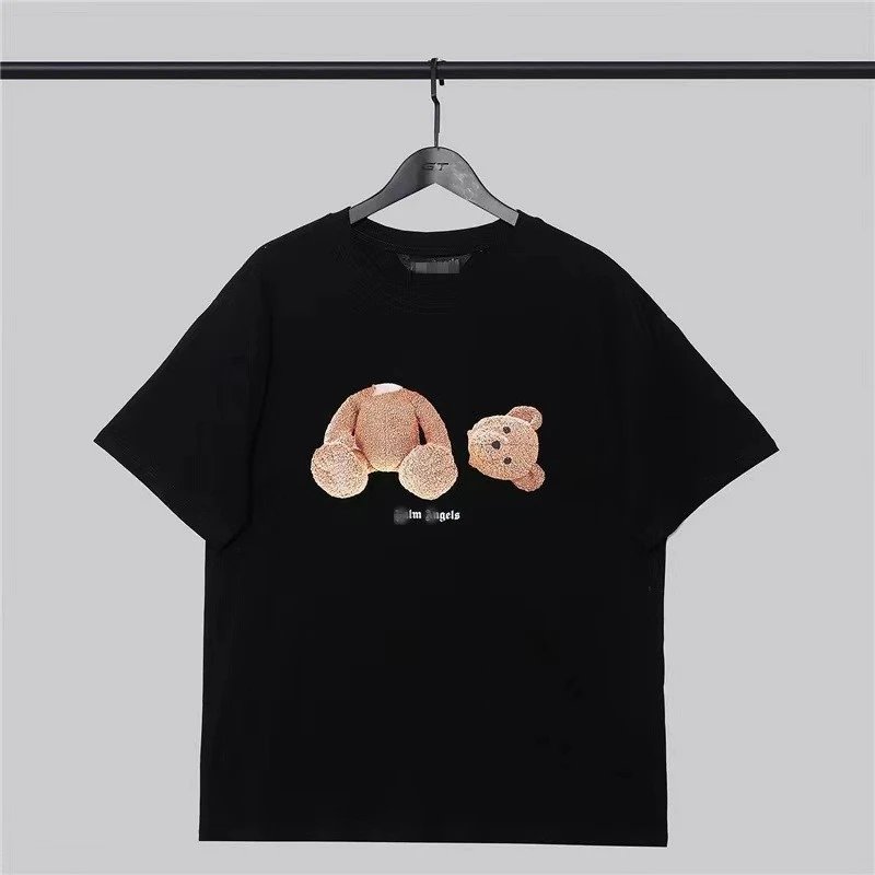 Streetwear Teddy Decap Tee Black - Palm Angels - Cnfans - $20.32