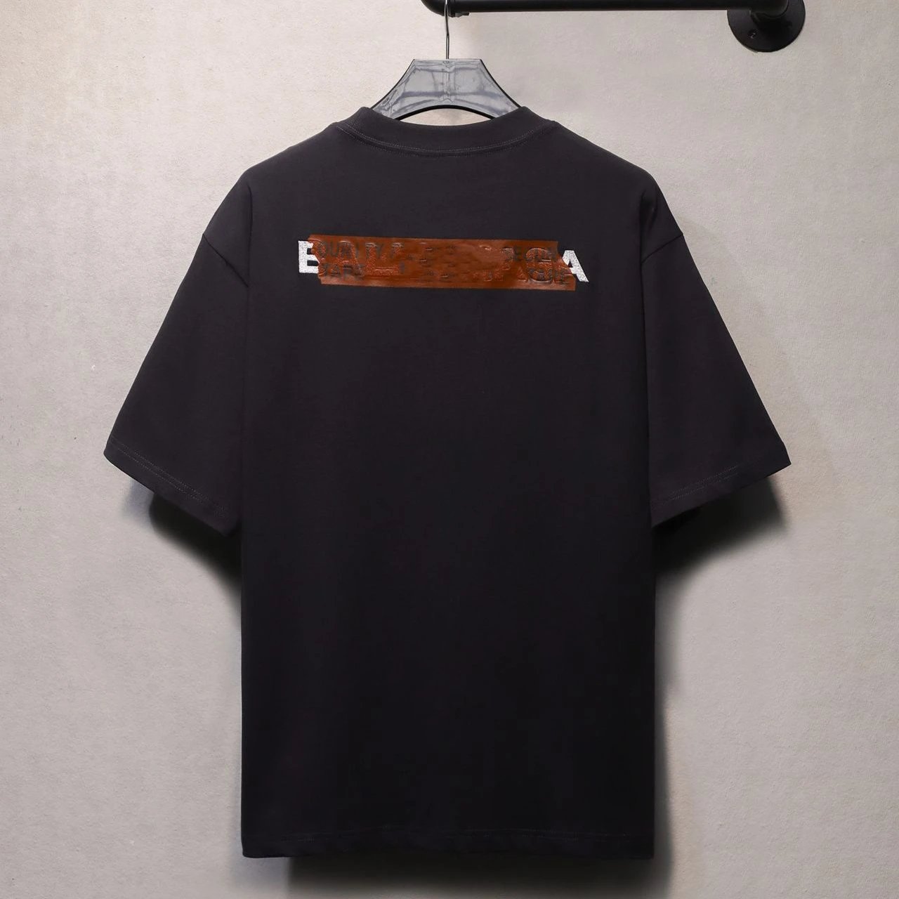 Casual Cotton Blend Short Sleeve Tee - Midnight Black - Gallery Image 4 - Detailed View
