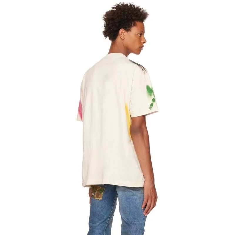 Graffiti Letter Print Streetwear T-Shirt Ivory - Gallery Image 13 - Detailed View