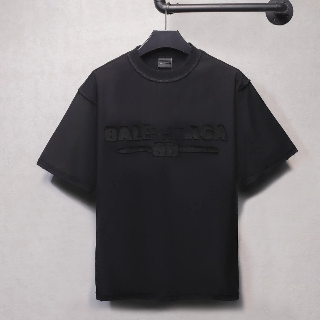 Unisex Oversized Embroidered Raw Hem T-Shirt Sage Green - Gallery Image 1 - Detailed View